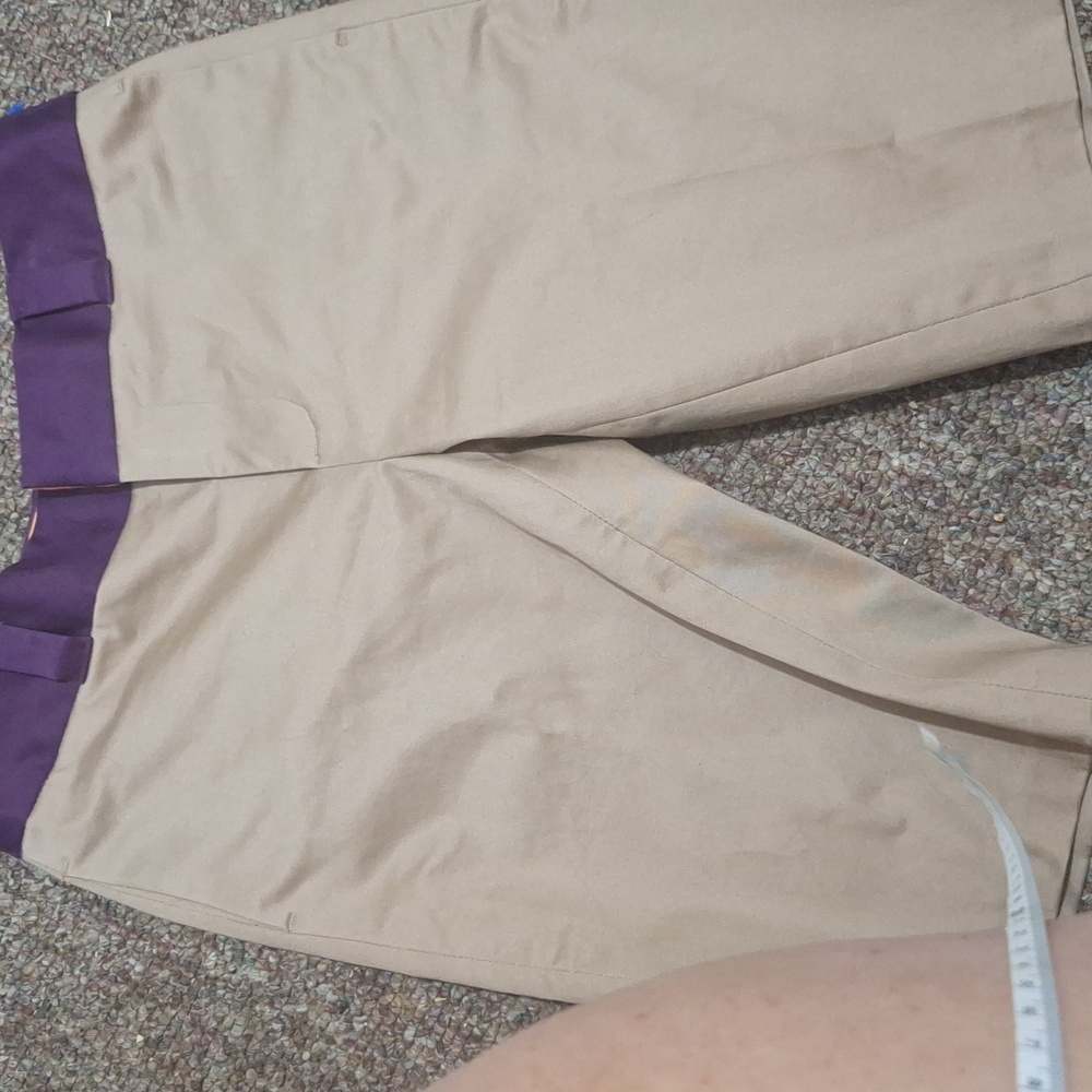 Tory Burch Khaki Purple Bermuda Shorts